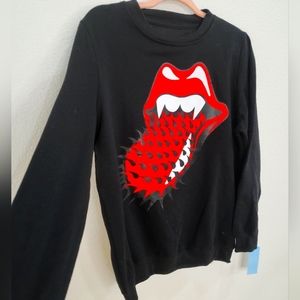 NWT Rolling Stones Sweatshirt - Oversized, Black, New, Sweater, Graphic